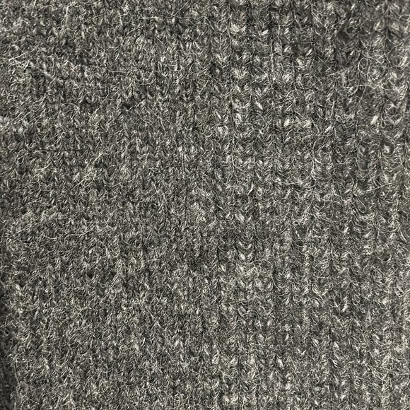 Zara Long Knit Dark Grey Coat